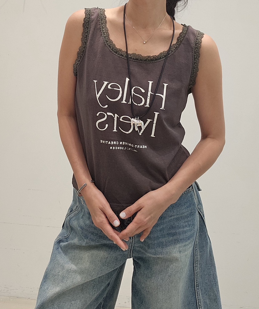 NEOUL韓國直郵女裝新品熱賣時尚職業人氣26春夏休閑吊帶背心NEOUL/ahin雙領標簽吊帶/背心圖色2