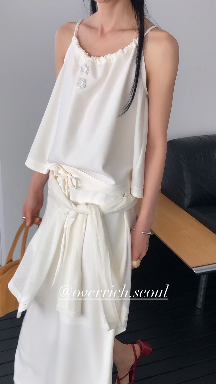 OVER RICH韓國直郵女士新品人氣26春夏職業推薦吊帶背心OVER RICH吊帶/背心