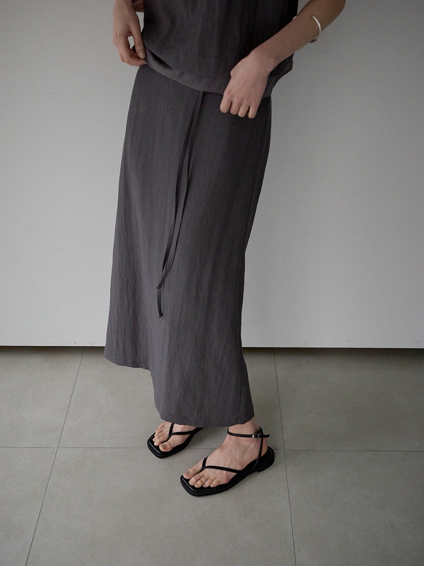 CULLUM韓國東大門代購女裝新品推薦人氣職業熱賣長裙含腰繩CULLUM長裙