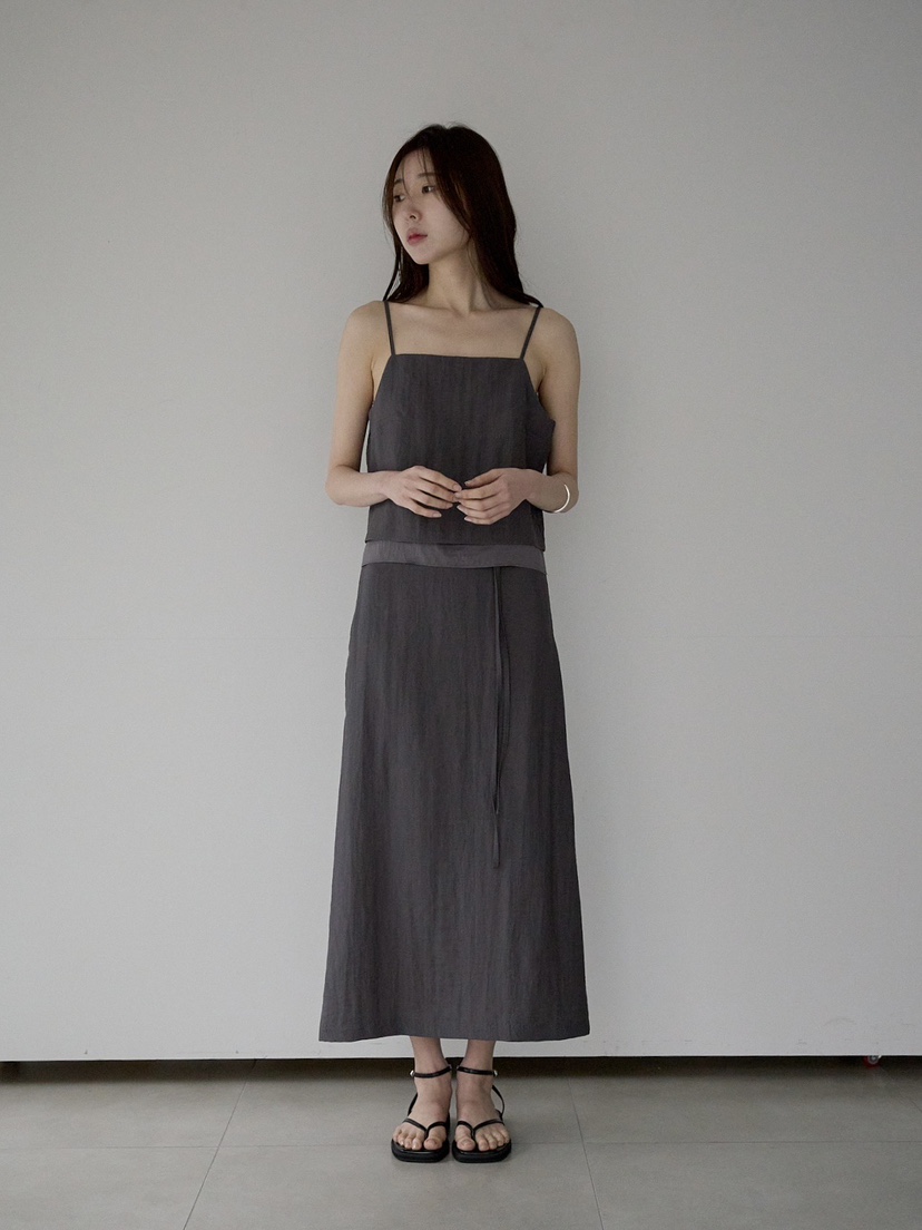 CULLUM韓國東大門代購女裝新品推薦人氣職業熱賣長裙含腰繩CULLUM長裙