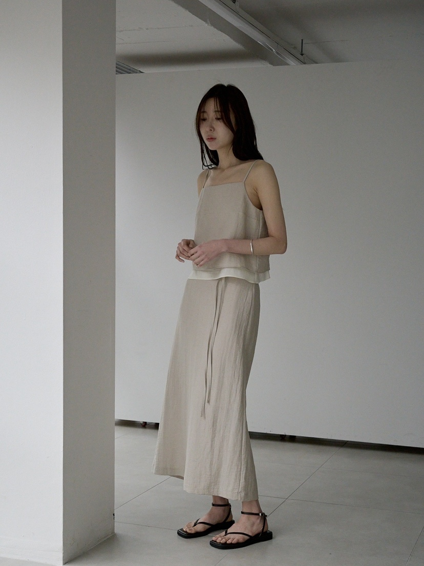 CULLUM韓國東大門代購女裝新品推薦人氣職業熱賣長裙含腰繩CULLUM長裙