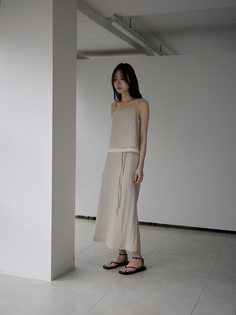CULLUM韓國東大門代購女裝新品推薦人氣職業熱賣長裙含腰繩CULLUM長裙