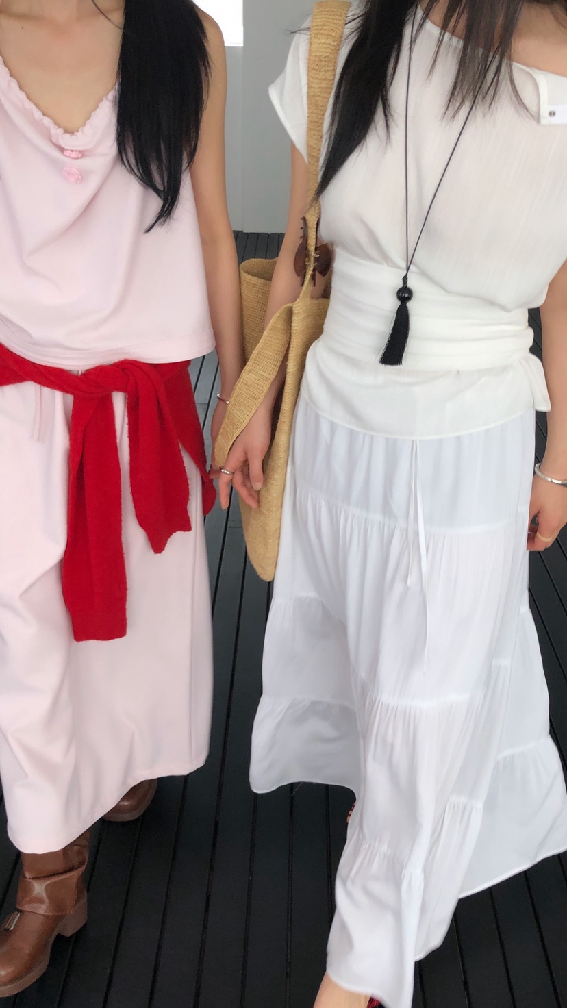 OVER RICH韓國直郵實拍女裝新款26春夏休閑時尚套裝腰帶OVER RICH套裝