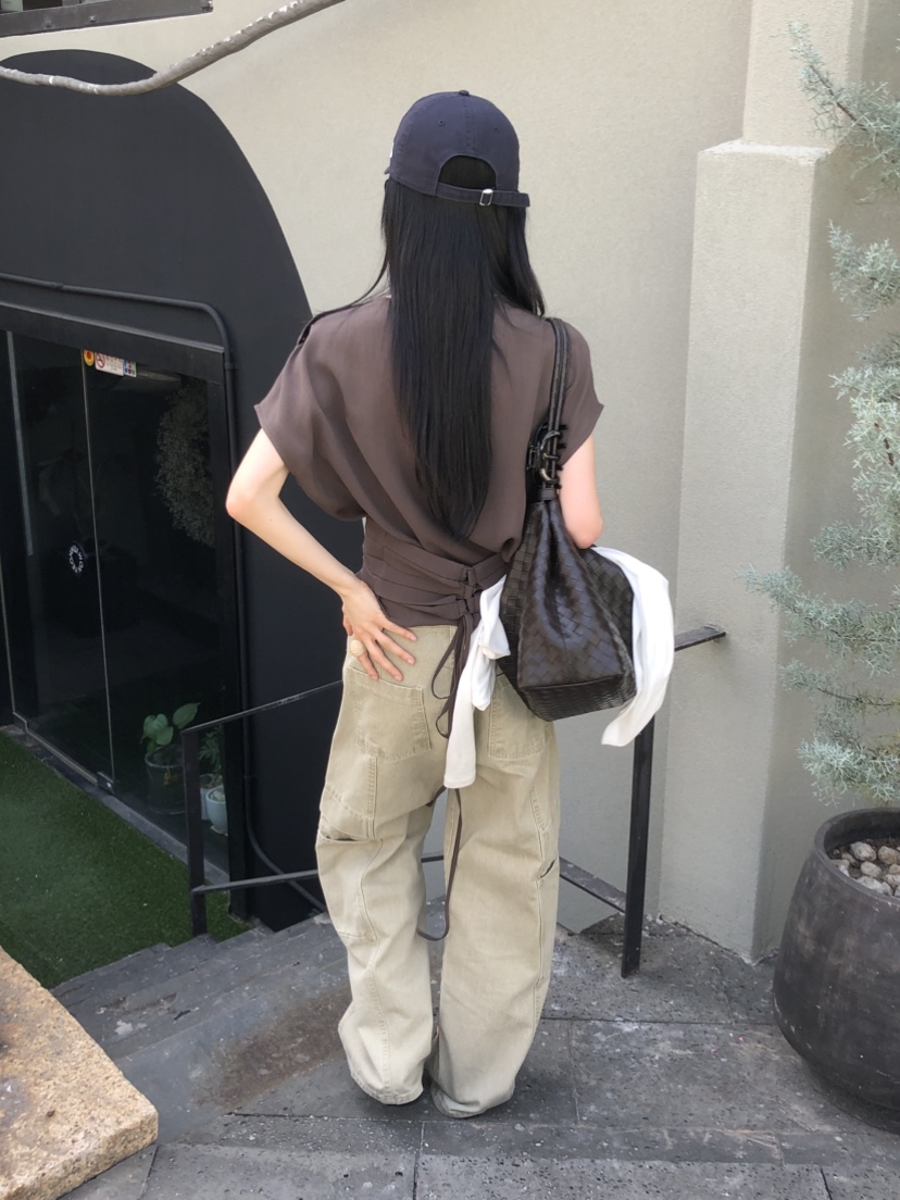 OVER RICH韓國直郵實拍女裝新款26春夏休閑時尚套裝腰帶OVER RICH套裝