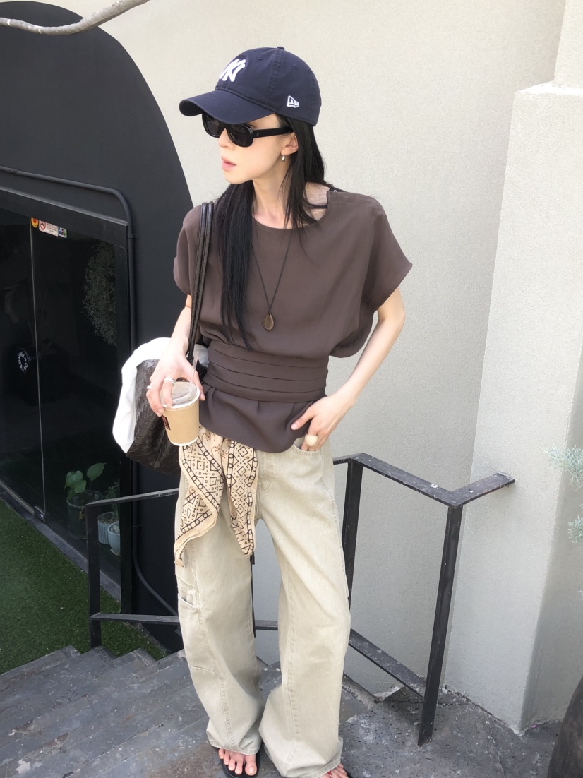 OVER RICH韓國直郵實拍女裝新款26春夏休閑時尚套裝腰帶OVER RICH套裝