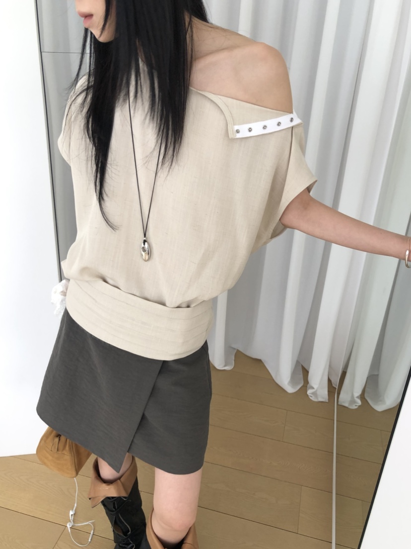 OVER RICH韓國直郵實拍女裝新款26春夏休閑時尚套裝腰帶OVER RICH套裝