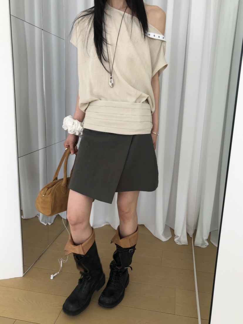 OVER RICH韓國直郵實拍女裝新款26春夏休閑時尚套裝腰帶OVER RICH套裝