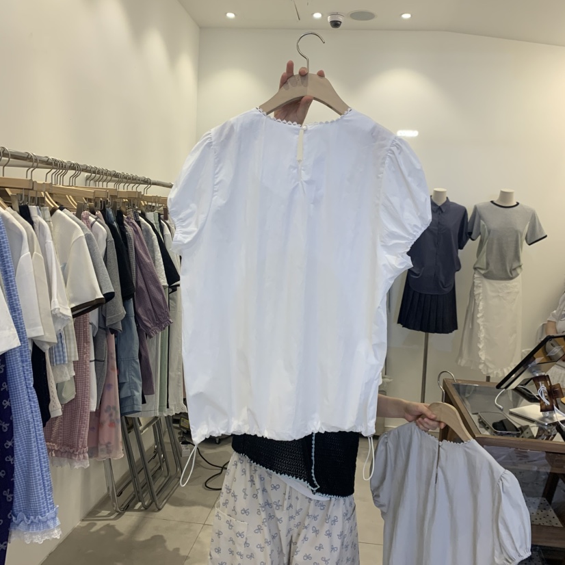 TAN&amp;COMO韓國直郵女士新款熱賣時尚人氣休閑襯衫蕾絲衫tan-COMO襯衫/蕾絲衫