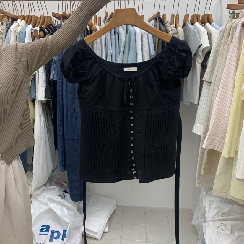 DRESS ROOM韓國直郵實拍女士新品26春夏人氣襯衫蕾絲衫褶裥DRESS ROOM襯衫/蕾絲衫圖色3