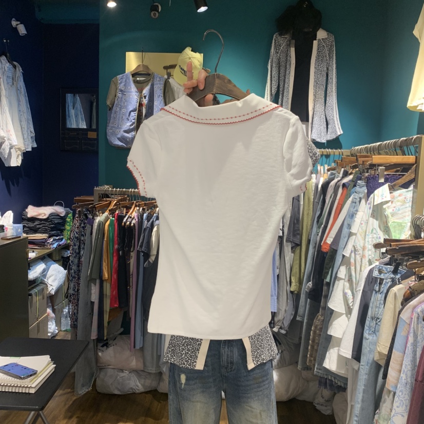 MERCI LINDA韓國直郵實拍女裝新品時尚人氣26春夏職業T恤MERCI LINDAT恤