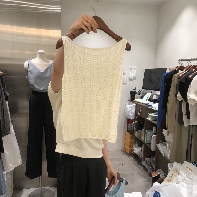 CHAE韓國東大門代購女裝新款人氣職業時尚推薦吊帶背心船領CHAE吊帶/背心