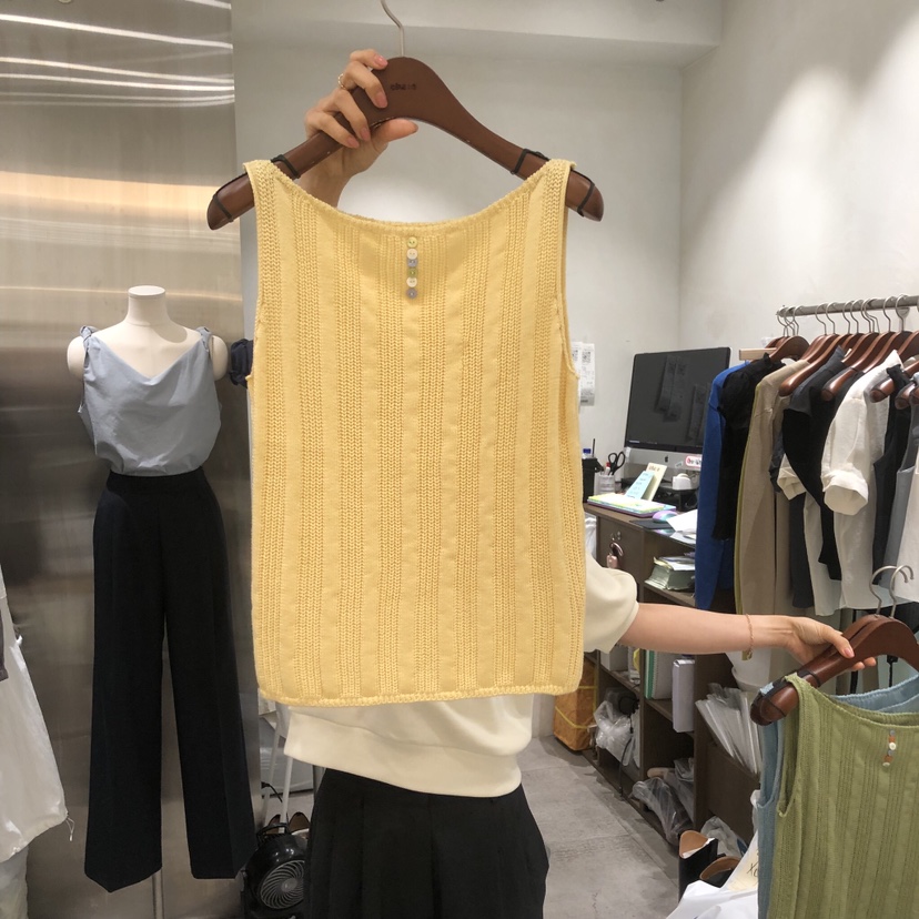 CHAE韓國東大門代購女裝新款人氣職業時尚推薦吊帶背心船領CHAE吊帶/背心圖色1