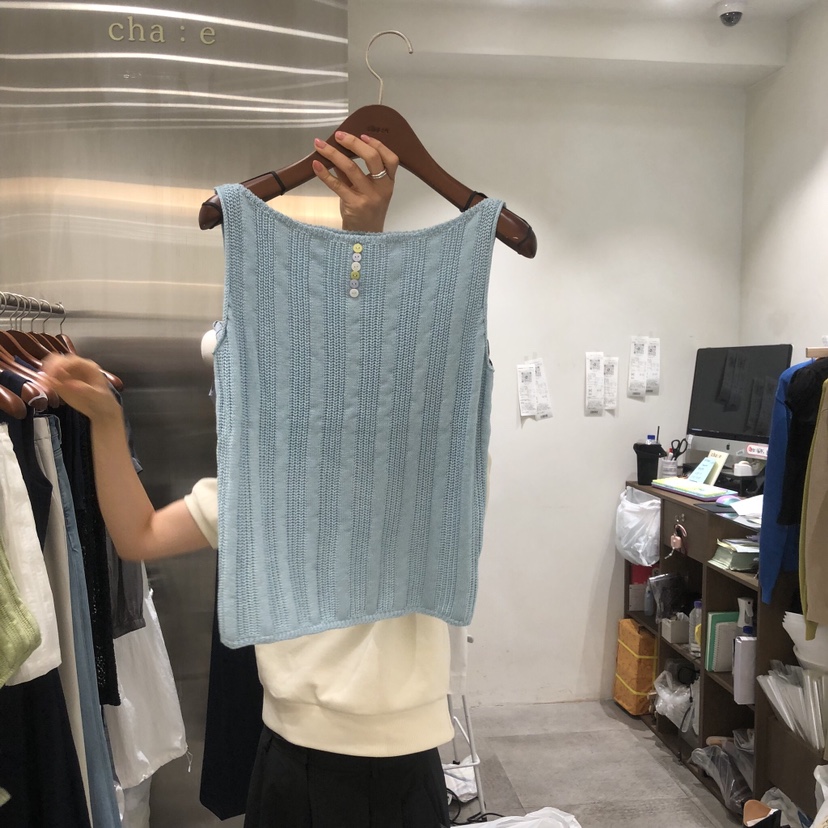 CHAE韓國東大門代購女裝新款人氣職業時尚推薦吊帶背心船領CHAE吊帶/背心圖色2