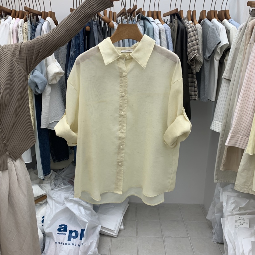 DRESS ROOM韓國直郵女士新款人氣休閑職業時尚襯衫蕾絲衫DRESS ROOM襯衫/蕾絲衫圖色3