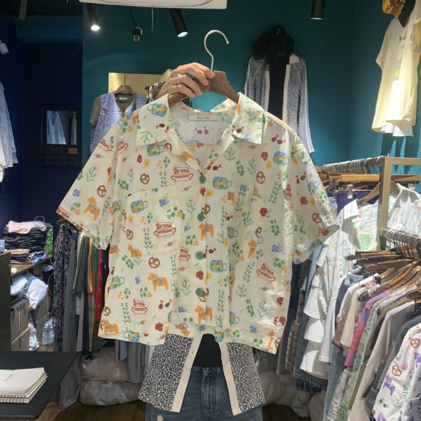 MERCI LINDA韓國直郵實拍女士新品熱賣26春夏襯衫蕾絲衫MERCI LINDA襯衫/蕾絲衫圖色1