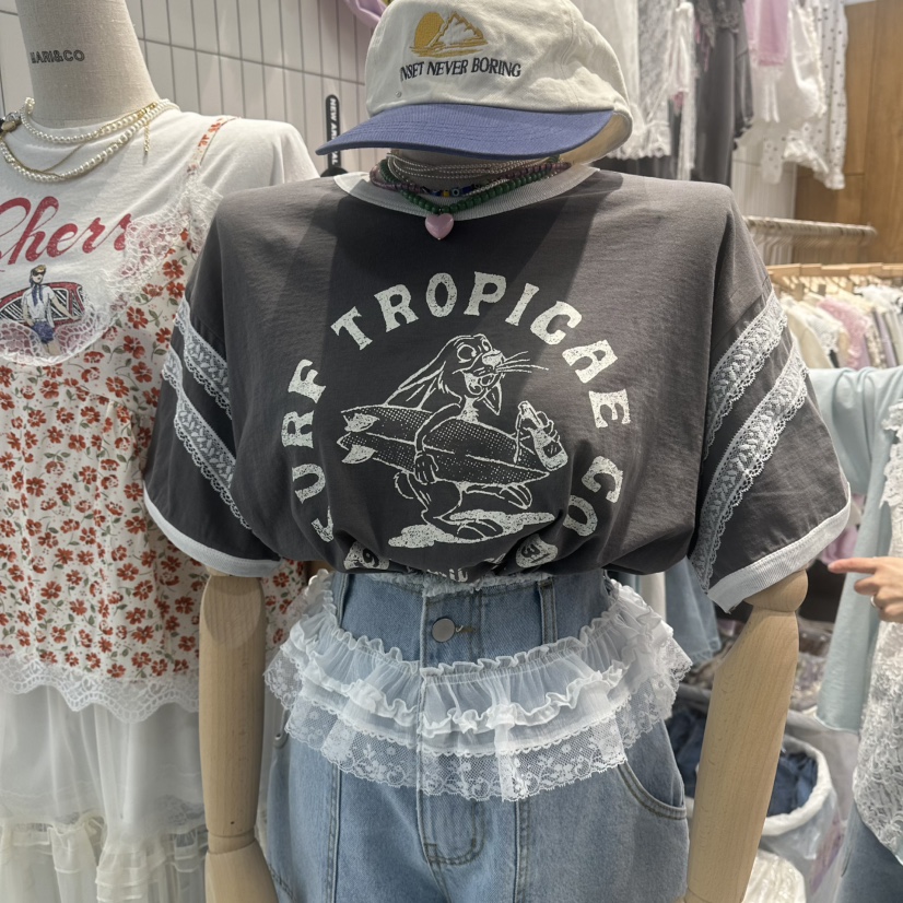 MARI CO韓國代購女裝新品時尚休閑熱賣人氣26春夏推薦T恤MARI COT恤圖色3