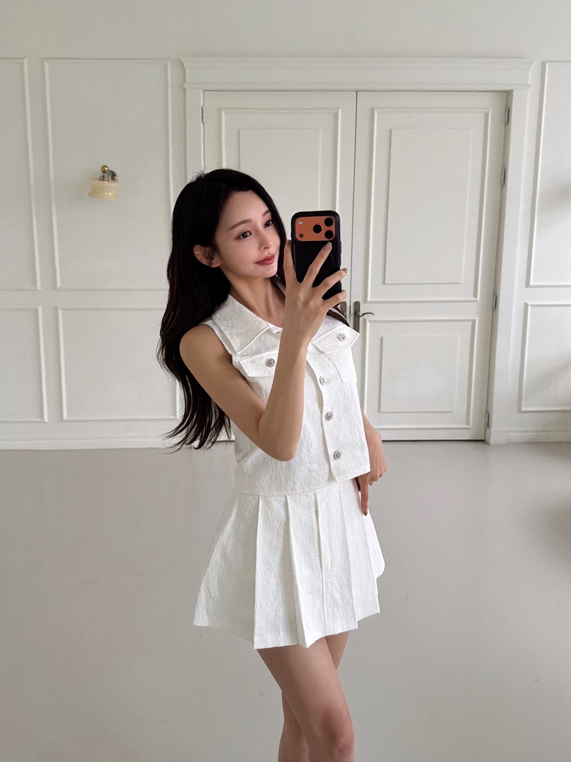 CLOTH韓國直郵實拍女裝新款熱賣推薦職業時尚裙褲提花褶裙CLOTH裙褲