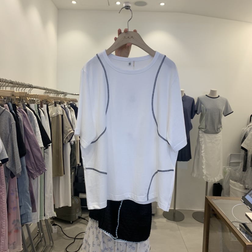 TAN&amp;COMO韓國直郵實拍女士新款職業26春夏熱賣推薦T恤tan-COMOT恤圖色1