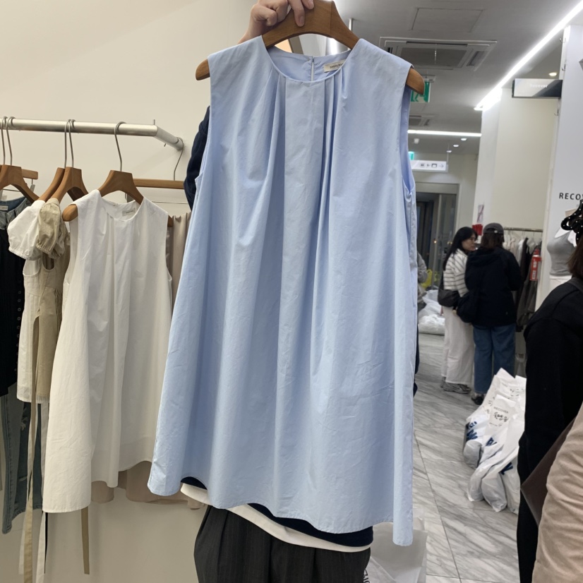 DRESS ROOM韓國東大門直郵女士新品時尚職業休閑連衣裙褶皺DRESS ROOM連衣裙圖色2