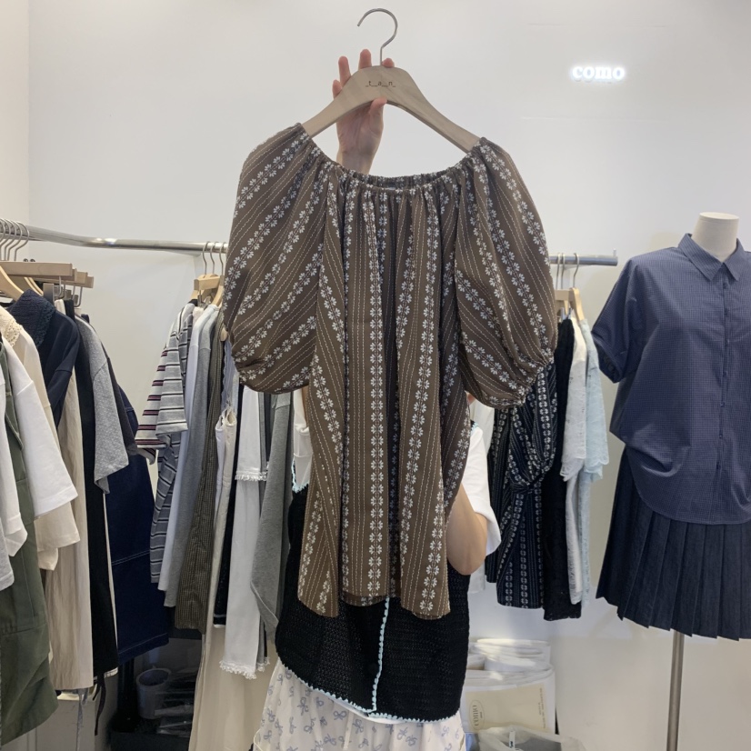 TAN&amp;COMO韓國直郵女士新款休閑推薦職業熱賣襯衫蕾絲衫tan-COMO襯衫/蕾絲衫圖色2