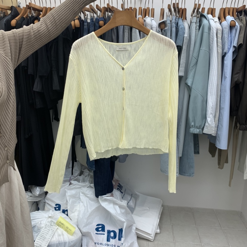 DRESS ROOM韓國直郵實拍女士新款職業26春夏襯衫蕾絲衫V領DRESS ROOM襯衫/蕾絲衫圖色1