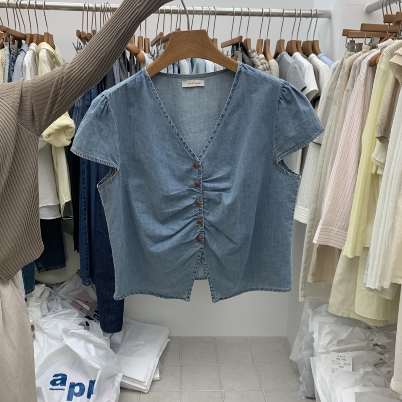 DRESS ROOM韓國代購女裝新品休閑推薦熱賣職業襯衫蕾絲衫DRESS ROOM襯衫/蕾絲衫圖色1