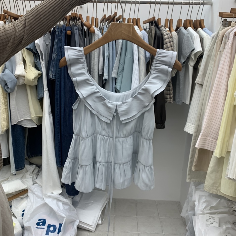 DRESS ROOM韓國東大門直郵女裝新品熱賣人氣休閑襯衫蕾絲衫DRESS ROOM襯衫/蕾絲衫圖色1