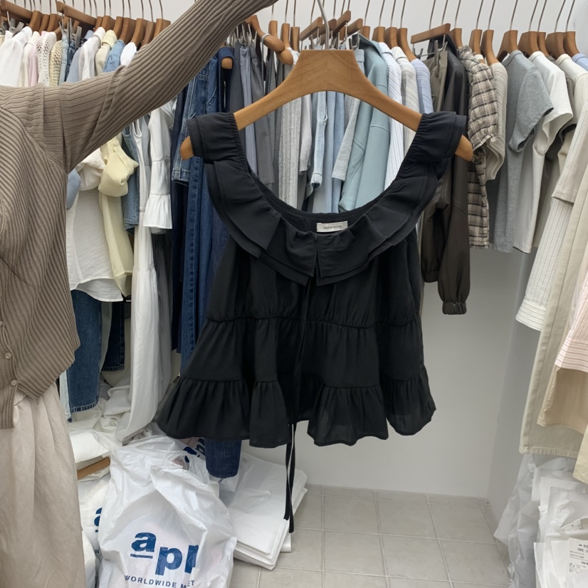 DRESS ROOM韓國東大門直郵女裝新品熱賣人氣休閑襯衫蕾絲衫DRESS ROOM襯衫/蕾絲衫圖色3