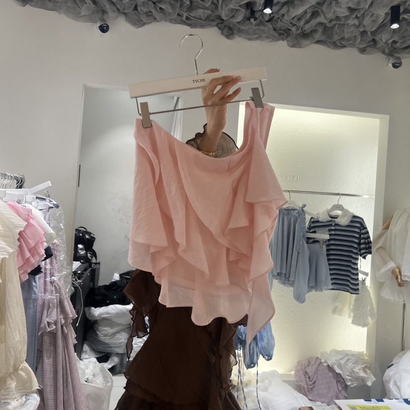 TYCHE韓國直郵女士新款熱賣26春夏人氣時尚休閑襯衫蕾絲衫TYCHE襯衫/蕾絲衫圖色2