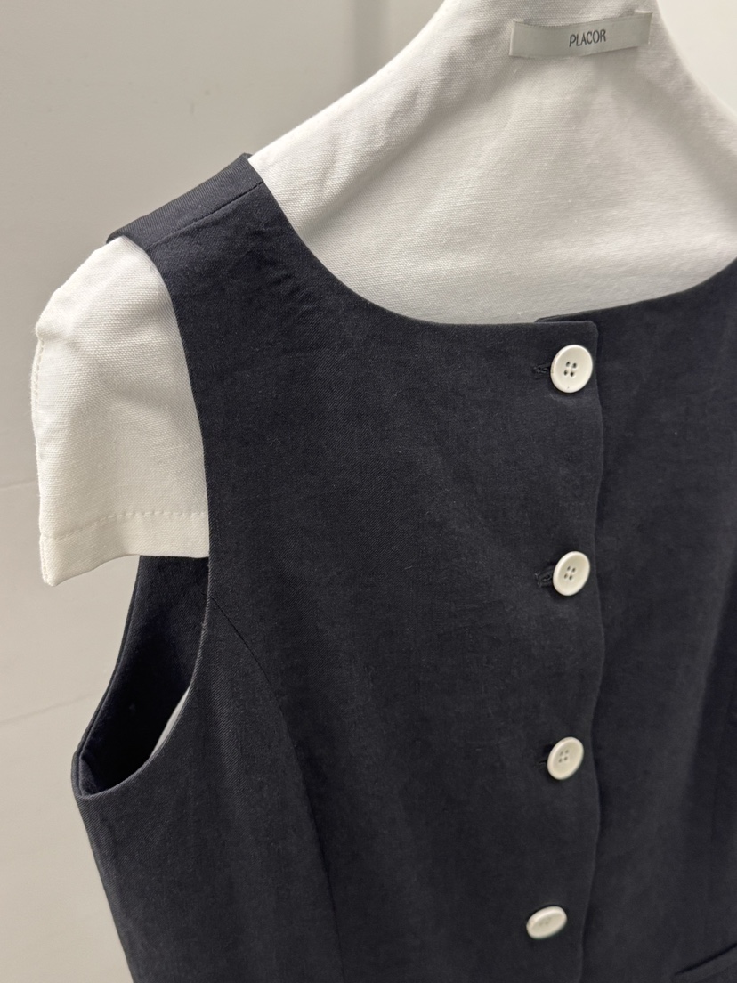 REGULARLY/PLACOR韓國代購女裝新品人氣26春夏推薦馬甲亞麻REGULARLY/PLACOR馬甲