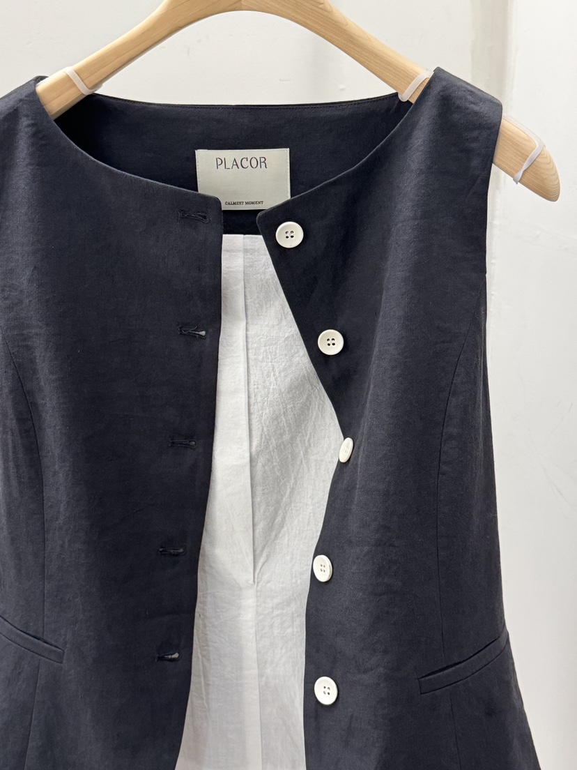 REGULARLY/PLACOR韓國代購女裝新品人氣26春夏推薦馬甲亞麻REGULARLY/PLACOR馬甲