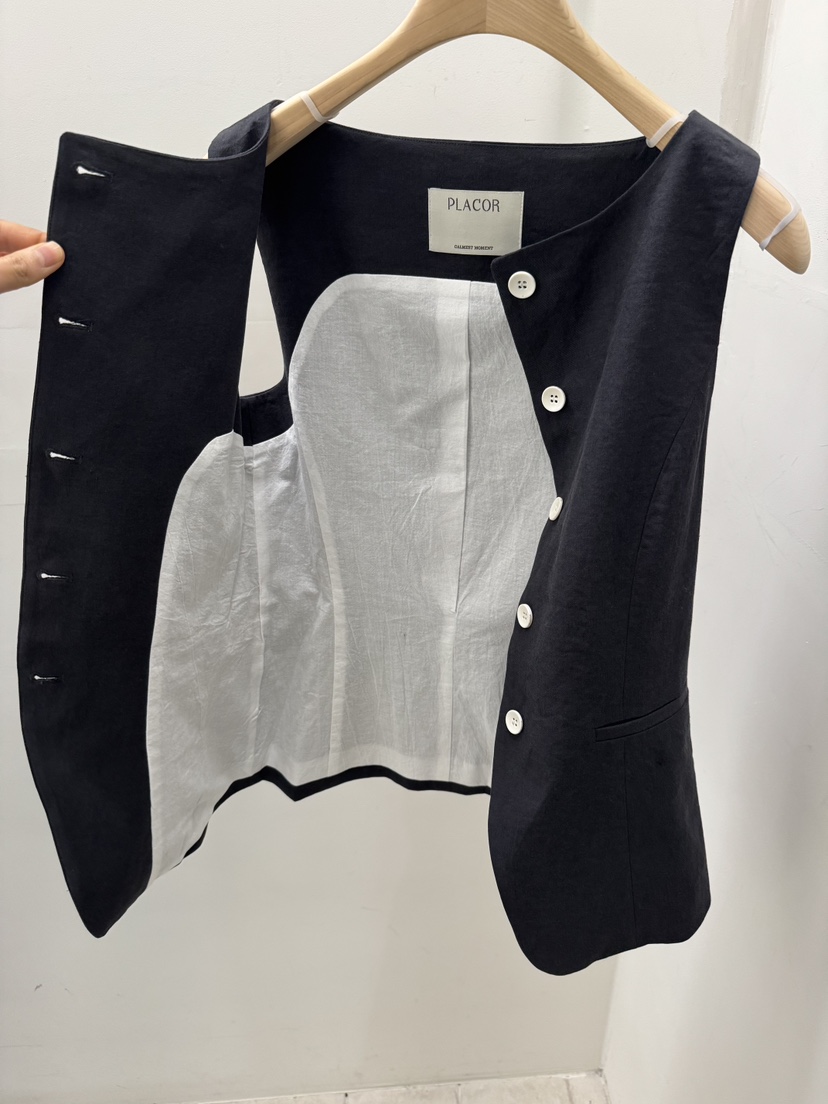 REGULARLY/PLACOR韓國代購女裝新品人氣26春夏推薦馬甲亞麻REGULARLY/PLACOR馬甲