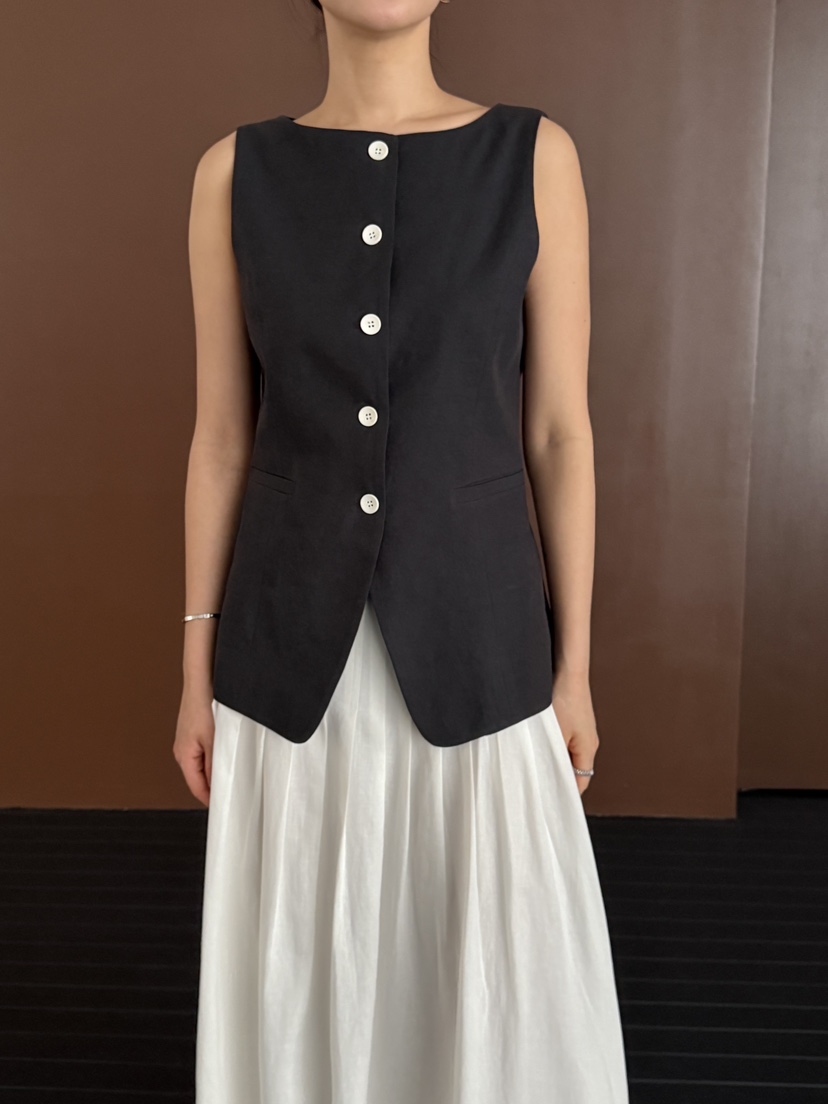 REGULARLY/PLACOR韓國代購女裝新品人氣26春夏推薦馬甲亞麻REGULARLY/PLACOR馬甲