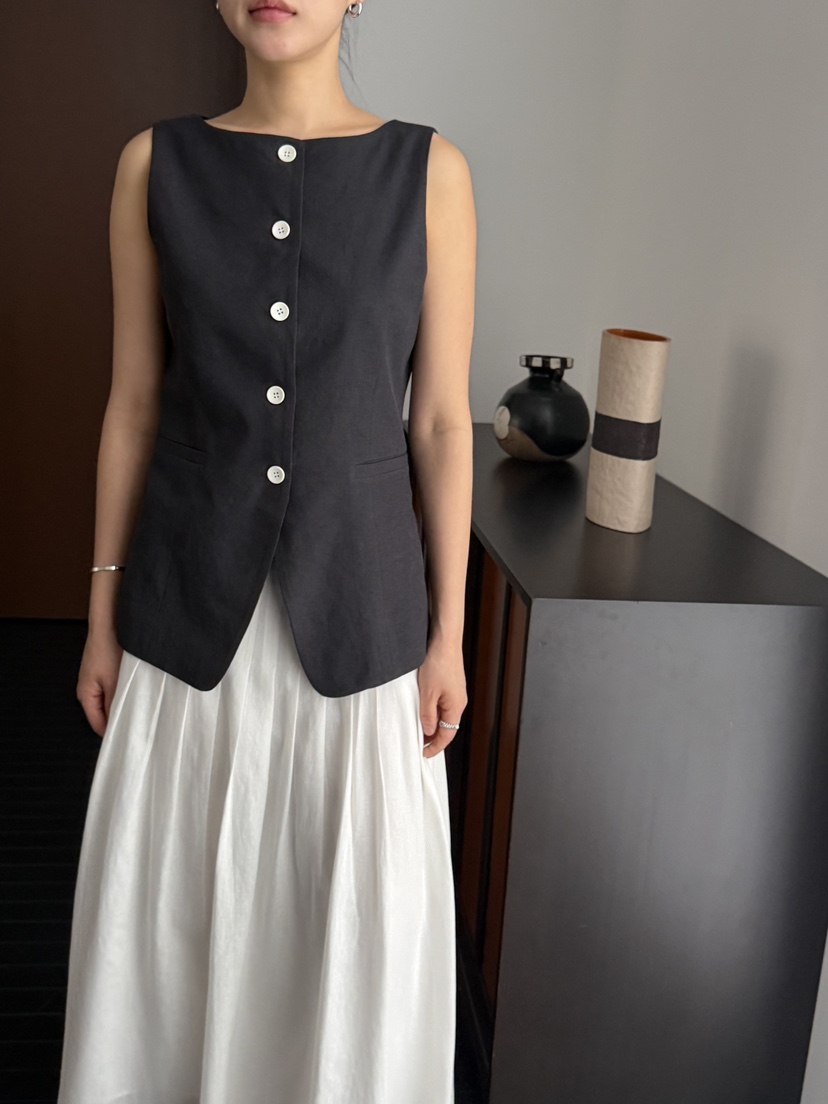 REGULARLY/PLACOR韓國代購女裝新品人氣26春夏推薦馬甲亞麻REGULARLY/PLACOR馬甲