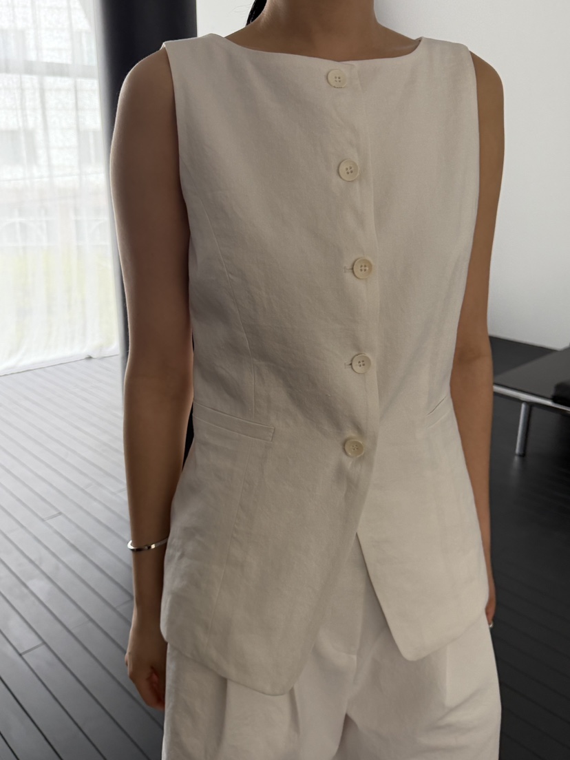 REGULARLY/PLACOR韓國代購女裝新品人氣26春夏推薦馬甲亞麻REGULARLY/PLACOR馬甲