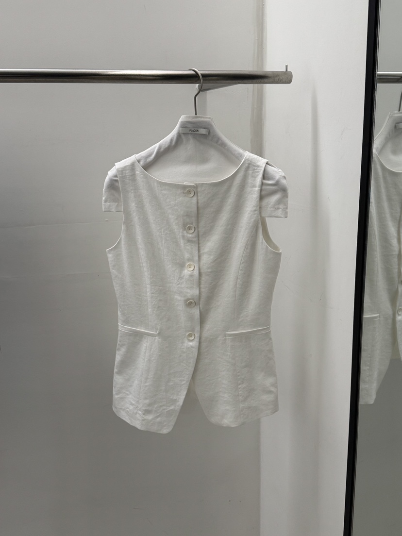 REGULARLY/PLACOR韓國代購女裝新品人氣26春夏推薦馬甲亞麻REGULARLY/PLACOR馬甲圖色1