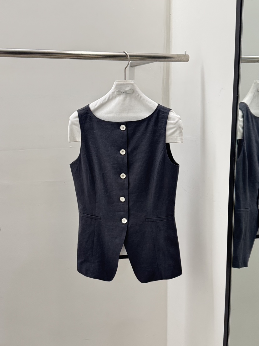 REGULARLY/PLACOR韓國代購女裝新品人氣26春夏推薦馬甲亞麻REGULARLY/PLACOR馬甲圖色2