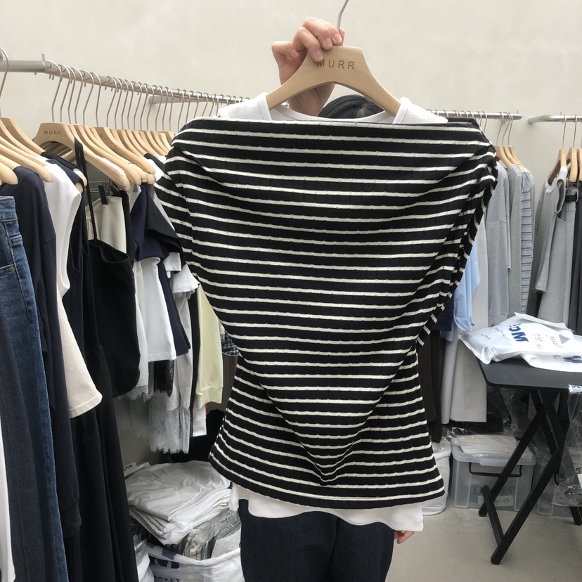 MURR韓國直郵女士新品休閑推薦26春夏人氣職業熱賣時尚T恤MURRT恤圖色1