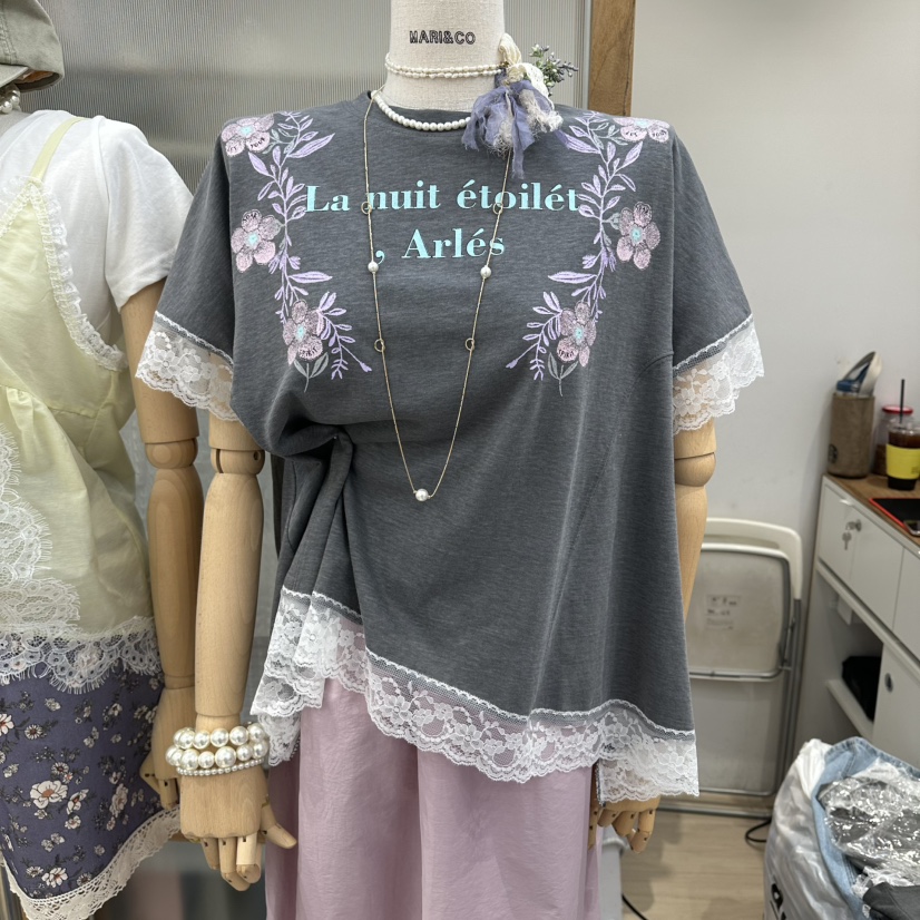 MARI CO韓國東大門直郵女裝新款推薦時尚人氣職業26春夏T恤MARI COT恤圖色3