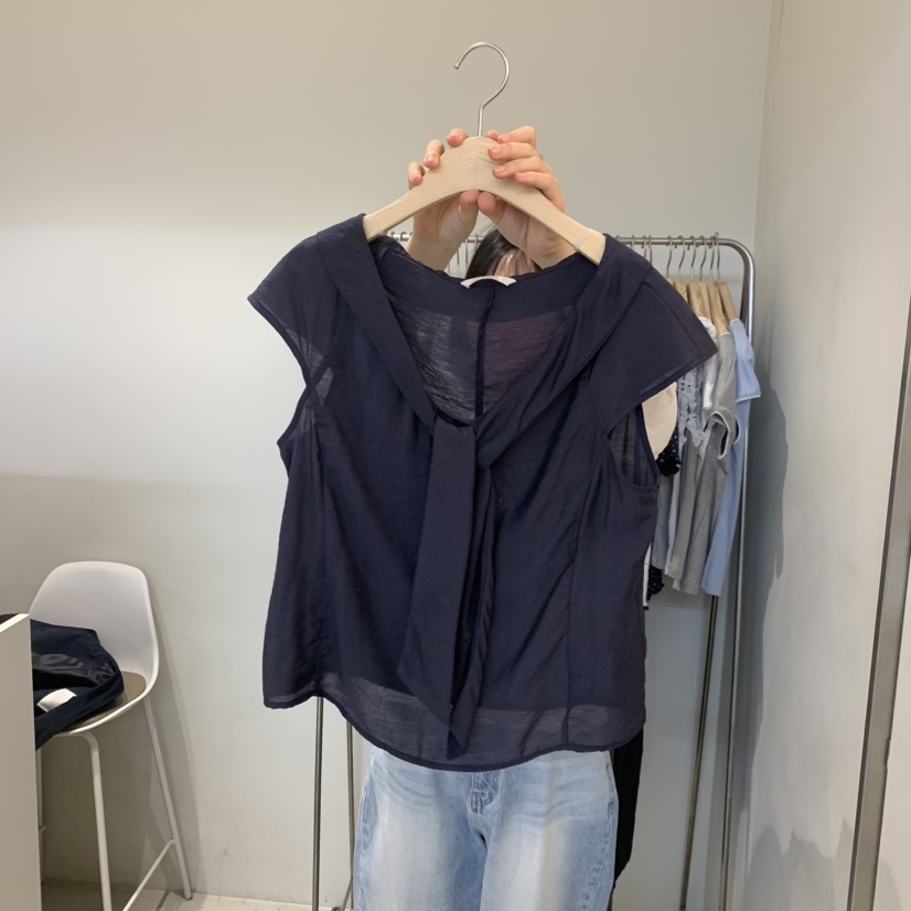 OUTRENE韓國直郵實拍女士新款26春夏人氣推薦休閑襯衫蕾絲衫OUTRENE襯衫/蕾絲衫圖色2