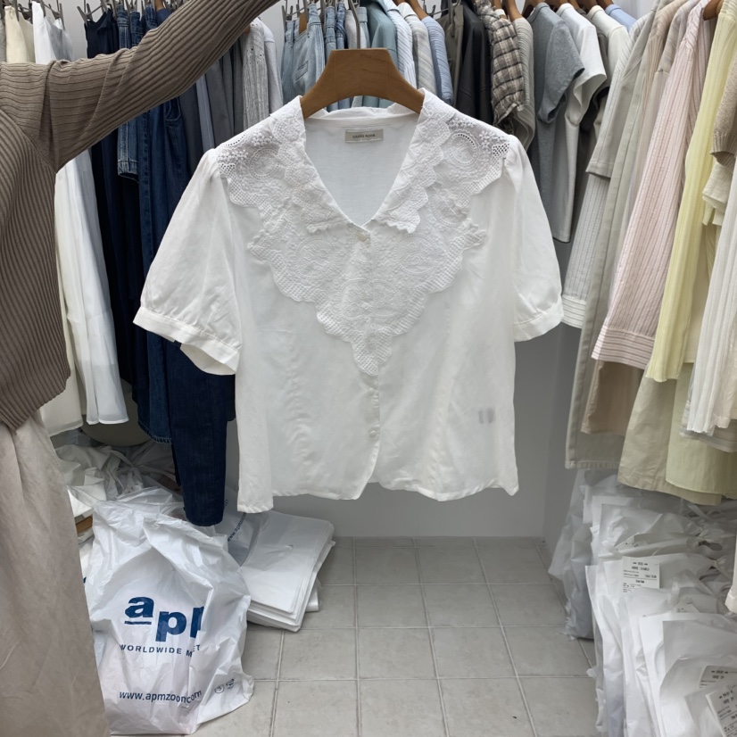 DRESS ROOM韓國代購女士新款時尚26春夏職業熱賣襯衫蕾絲衫DRESS ROOM襯衫/蕾絲衫圖色1
