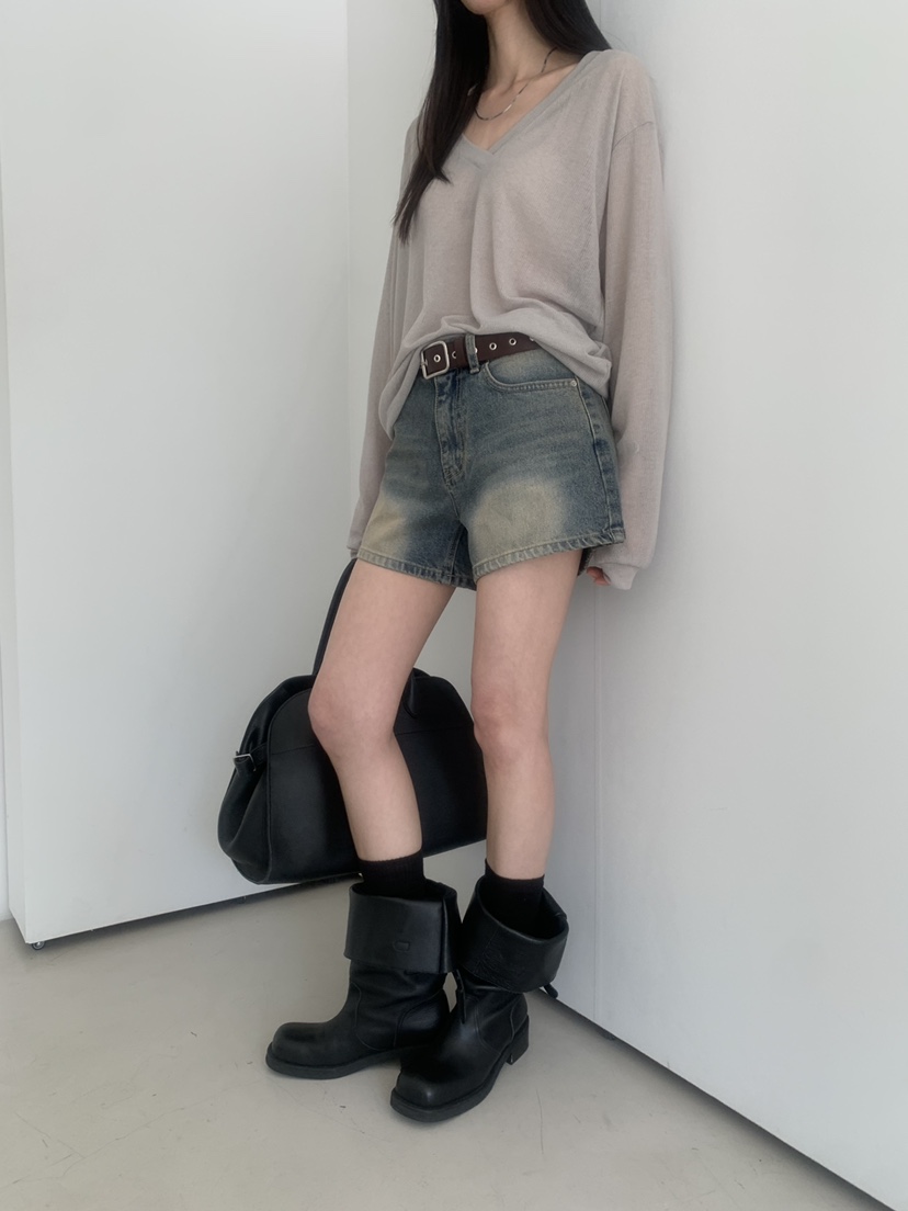 TRUE韓國直郵女裝新品26春夏休閑職業熱賣推薦時尚人氣短褲TRUE短褲