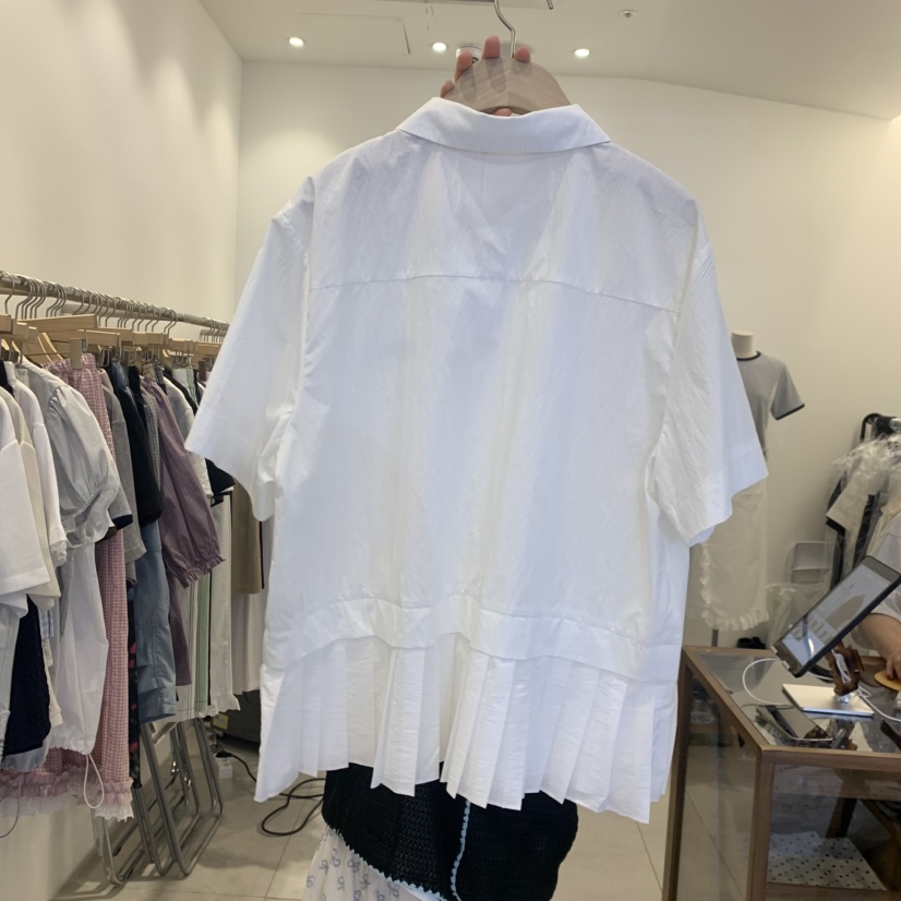 TAN&amp;COMO韓國代購女士新款推薦熱賣時尚26春夏襯衫蕾絲衫tan-COMO襯衫/蕾絲衫