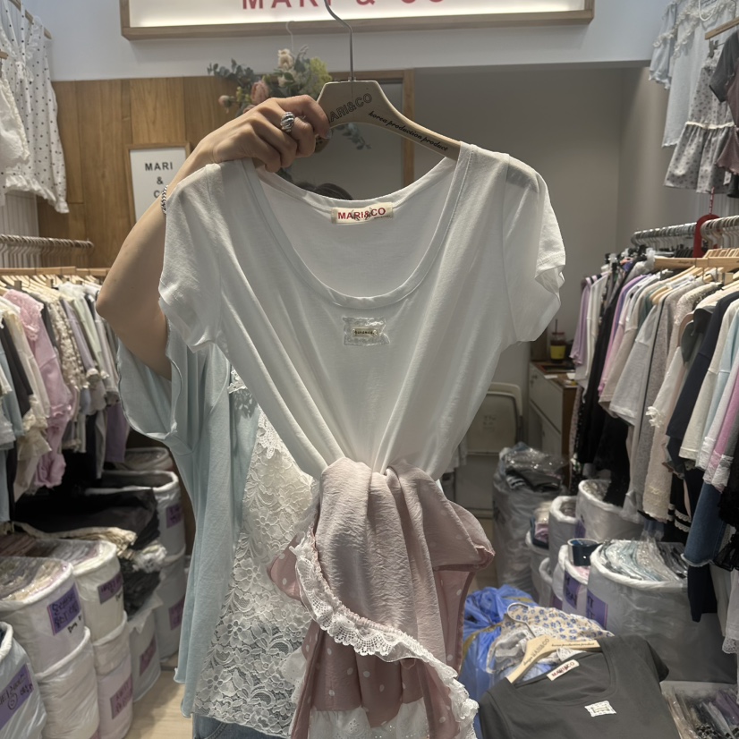 MARI CO韓國直郵實拍女裝新品職業26春夏時尚熱賣推薦T恤MARI COT恤圖色2