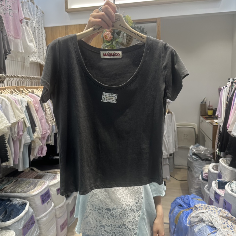 MARI CO韓國直郵實拍女裝新品職業26春夏時尚熱賣推薦T恤MARI COT恤圖色3