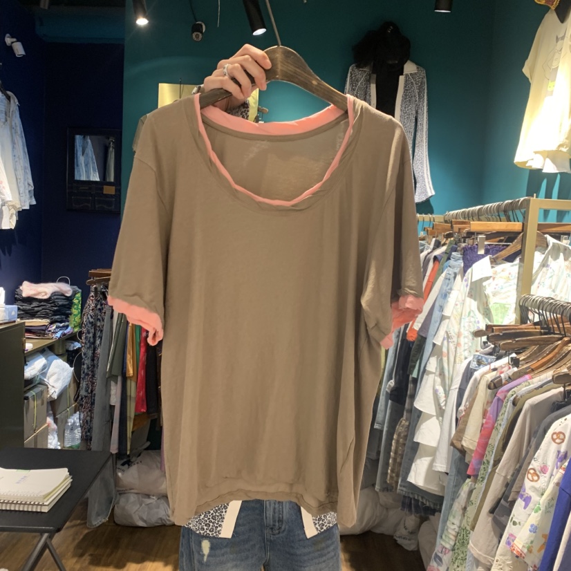 MERCI LINDA韓國直郵女裝新品推薦人氣26春夏時尚休閑T恤MERCI LINDAT恤圖色1