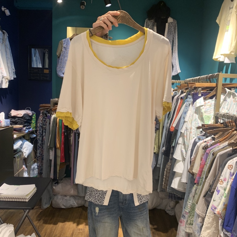 MERCI LINDA韓國直郵女裝新品推薦人氣26春夏時尚休閑T恤MERCI LINDAT恤圖色3