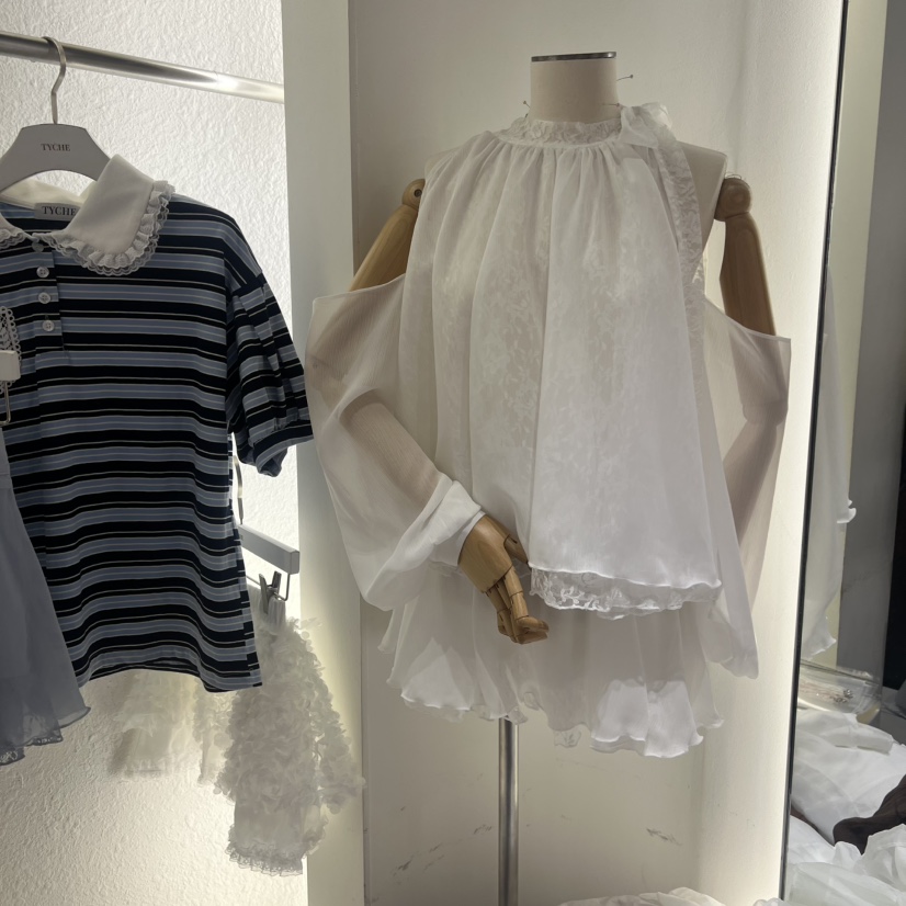 TYCHE韓國直郵女士新款休閑職業推薦人氣時尚熱賣襯衫蕾絲衫TYCHE襯衫/蕾絲衫圖色1