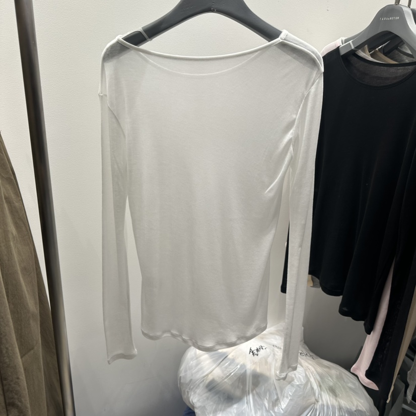 TARABY MOTION韓國東大門代購女士新款人氣職業長袖T恤透明TARABY MOTION長袖T恤