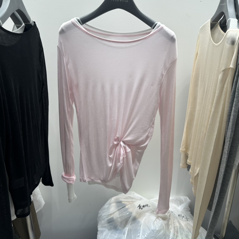 TARABY MOTION韓國東大門代購女士新款人氣職業長袖T恤透明TARABY MOTION長袖T恤圖色3